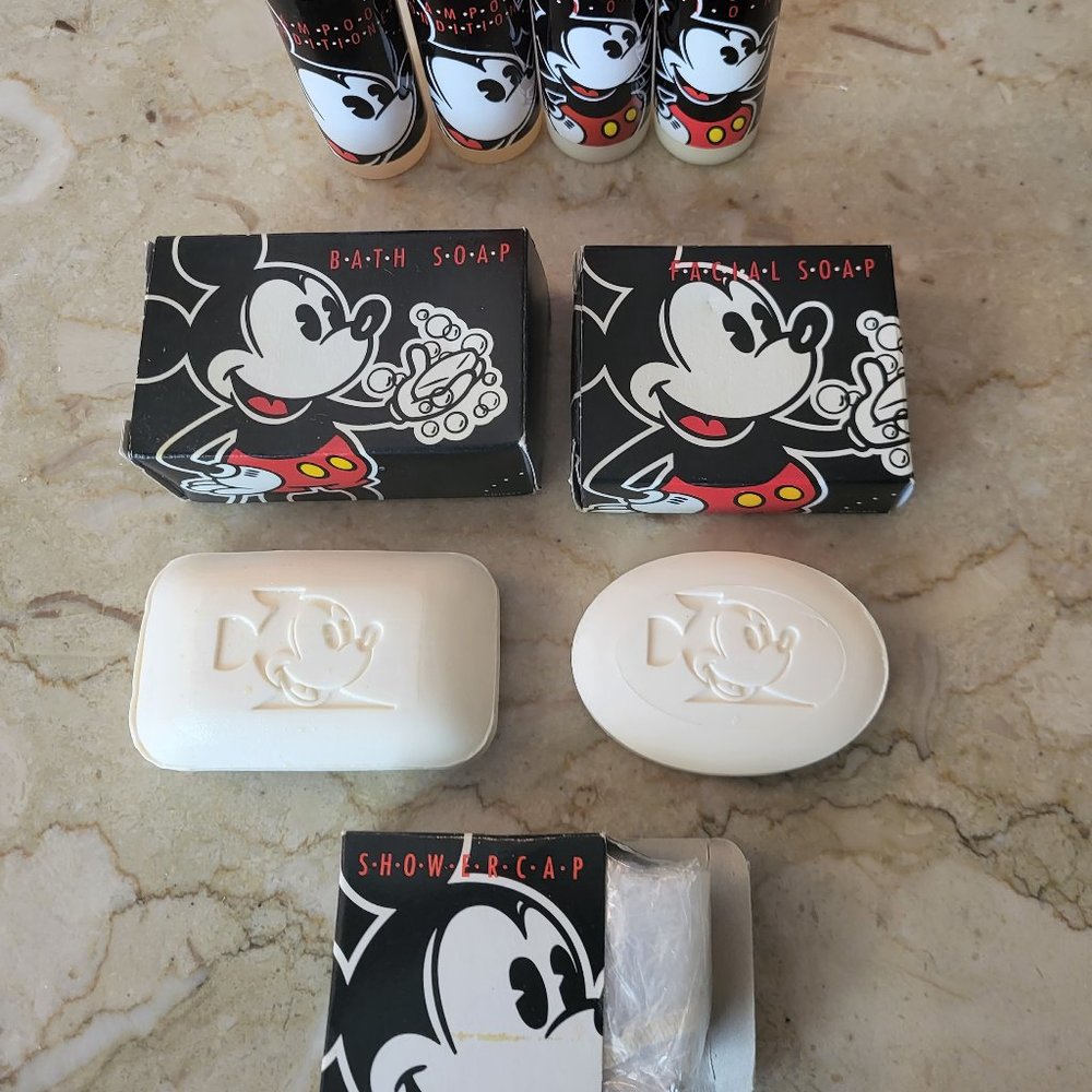 Walt Disney World Resorts Toiletries LOT Soaps, Shampoo, Hand Lotion, Shower Cap